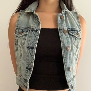 American Eagle denim vest